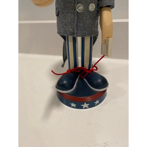 1997 Zims Uncle Sam Collectible Wooden Nutcracker Patriot American July 4 Rare - Picture 7 of 11